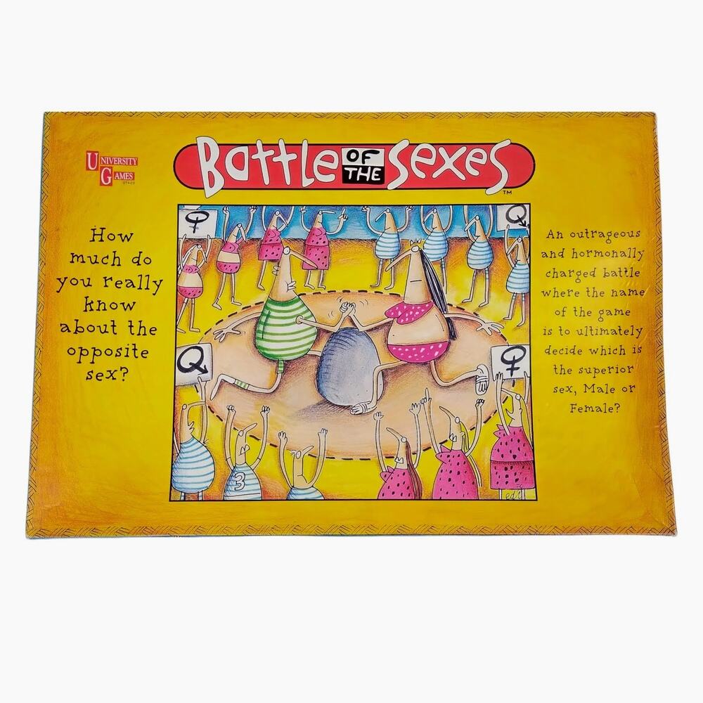 UNIVERSITY GAMES Battle‎ of the Sexes Board Game COMPLETE SET In Great Condition